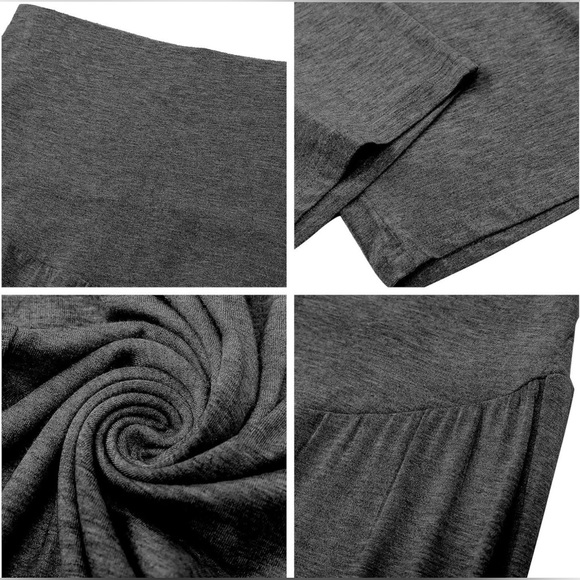 NWT Womens Maternity Pants Long Over The Belly Pregnancy Sweatpants Wide Leg/M - Picture 3 of 9